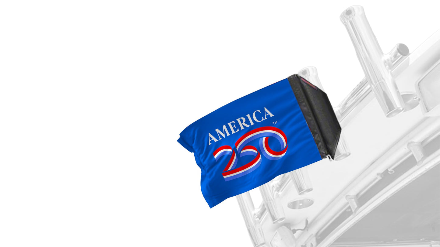 America 250 12"x18" Forever Wave Flag for Boats