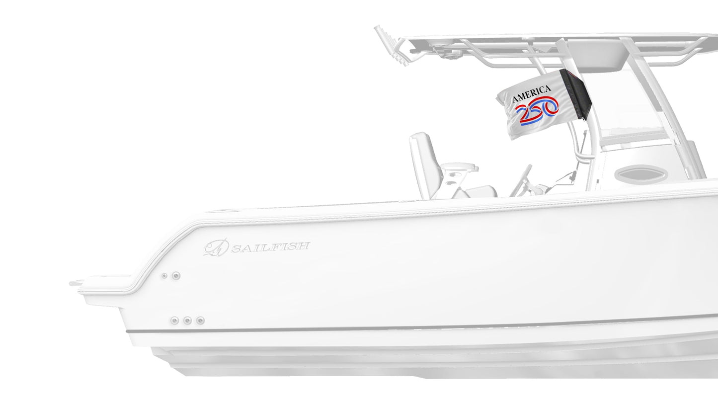 America 250 12"x18" Forever Wave Flag for Boats
