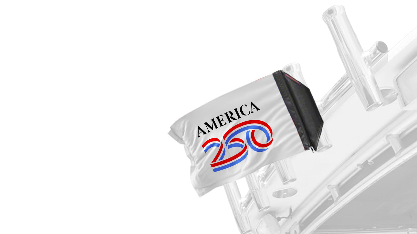 America 250 12"x18" Forever Wave Flag for Boats