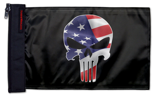 Punisher USA 12"x18" Forever Wave Flag for Golf Carts