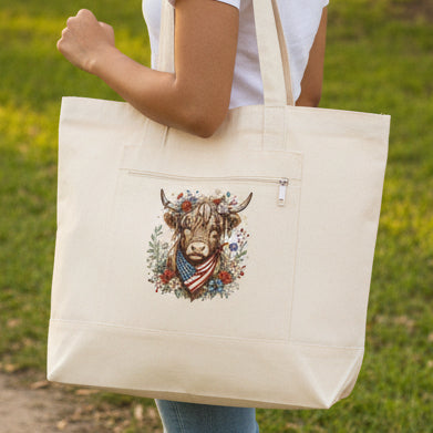 America's 250 Tote Flag Cow