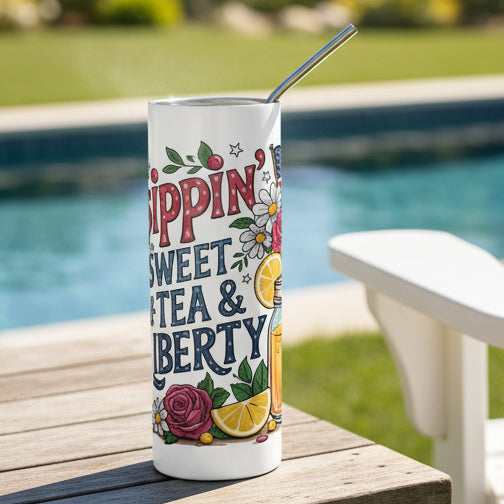 20oz Stainless Steel Tumbler | Sippin Sweet Tea